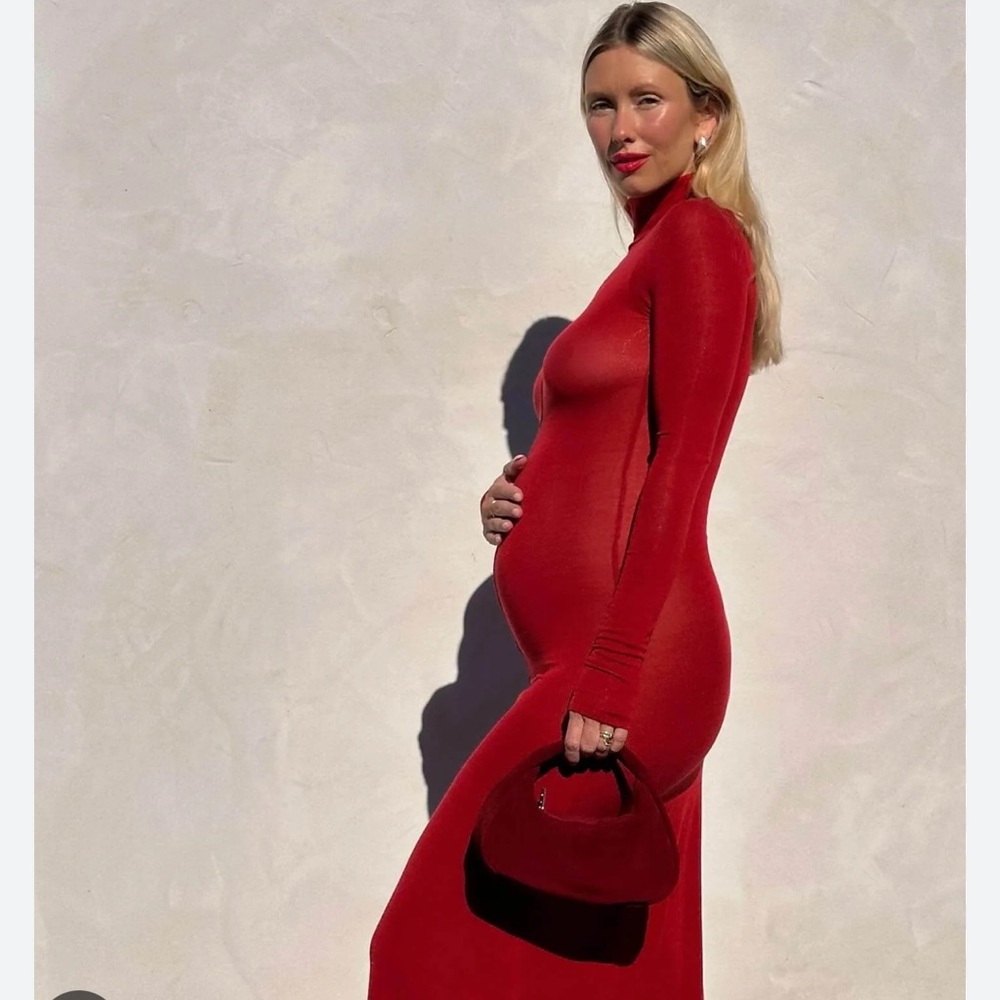 St. Agni Jersey Maxi Dress Rouge NWT S